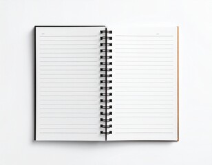 blank notebook isolated on white