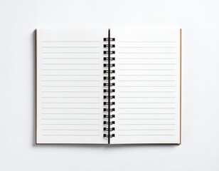 blank notebook isolated on white
