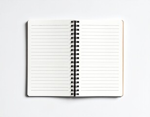 blank notebook isolated on white