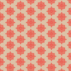 Traditional Damask Pattern with Vibrant Pink Accents.