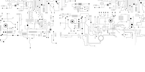 Abstract Technology Background , circuit board pattern with copy space for text