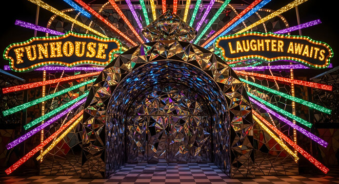 Enter the Whimsical Whisk Funhouse Where Laughter Await Amidst Dazzling Lights
