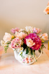 bouquet in a teapot 