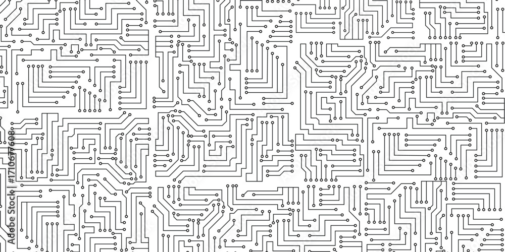 Aufkleber motherboard pattern of computer circuit board. abstract high-tech technology circuit board backgroun