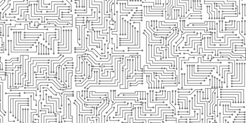Motherboard pattern of computer circuit board. Abstract high-tech technology Circuit board background. Vector illustration
