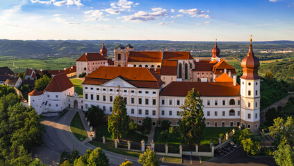 Austrian travel and landmarks. Benedictine Abbey Gottweig - masterpiece of Baroque architecture. monastery near Krems in Lower Austria in Wachau valley.