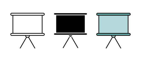 Presentation Screen Icon vector illustration logo template for many purpose on white background.