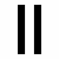 Parallel symbol Mathematical. Icon image