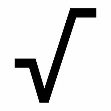Square root symbol Mathematical image