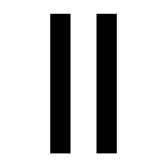 Parallel symbol Mathematical. Vector image
