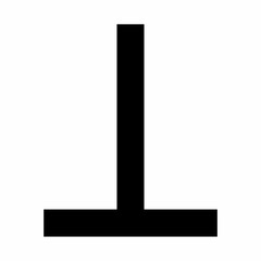 Perpendicular symbol Mathematical. Icon image