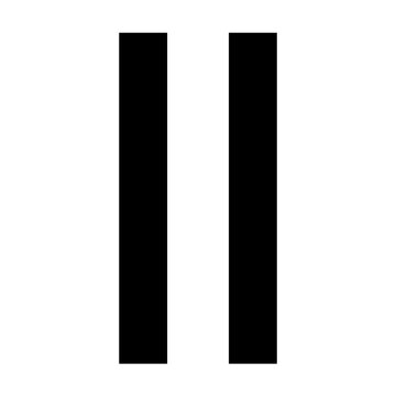 Parallel symbol Mathematical. Vector image