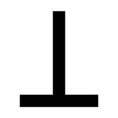 Perpendicular symbol Mathematical. Icon image