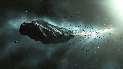 Comet's Trail Across the Cosmos: A Celestial Journey