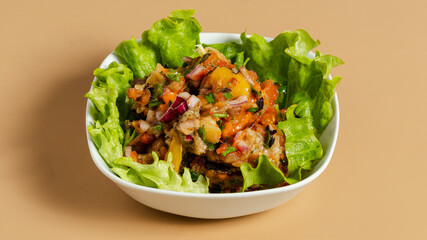 Salad plate isolated