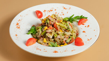 Salad plate isolated