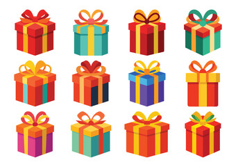 Colorful Gift Boxes Collection for Celebrations and Special Occasions