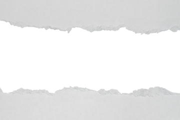 Torn paper frame with uneven ripped edge