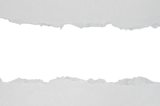 Torn paper frame with uneven ripped edge