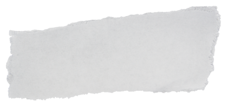 Wide horizontal torn paper piece with rough edge