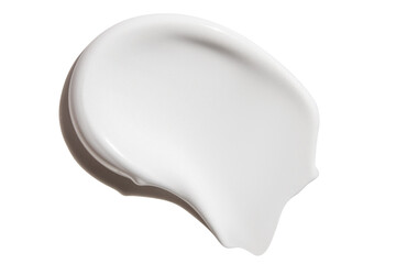 composition of smears  of cosmetic white cream on an empty background