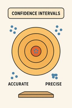 Confidence Intervals Representation with Accuracy and Precision in a Target Design