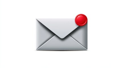Email Envelope with Red Notification Alert Icon