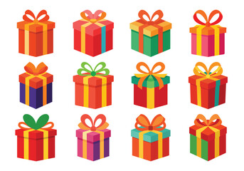 Colorful Gift Box Collection for Celebrations and Special Occasions