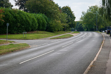 Residential estate street view in England UK