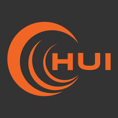 HUI letter design. HUI letter technology logo design. HUI Monogram logo design for an entrepreneur and business.