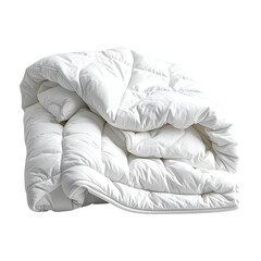 Folded white quilted comforter (1)