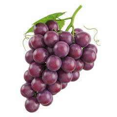 Ripe Red Globe Grapes Still Life Fresh Fruit Vineyard Harvest Healthy Eating Antioxidant Rich on transparent background