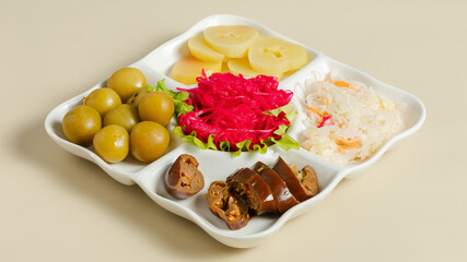 Salad plate isolated