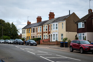 Residential estate street view in England UK
