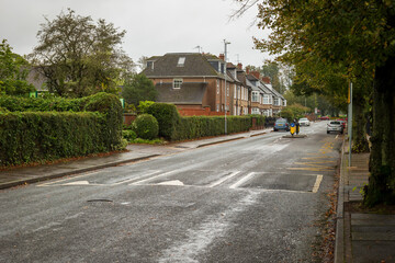Residential estate street view in England UK