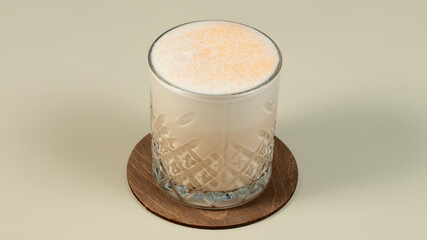 Foamy coffee glass isolated