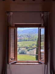 Obraz premium view from the window in Tuscany