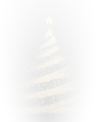 Christmas tree with fir, winter snow, and festive ornament png.
