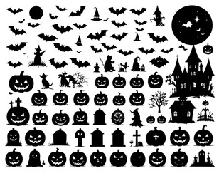 Naklejka premium A Halloween black vector