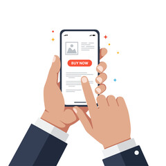 Hands Holding a Smartphone with 