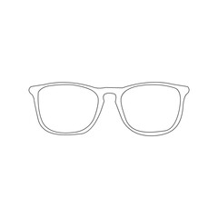 Fototapeta premium Simple, elegant line drawing of trendy sunglasses.