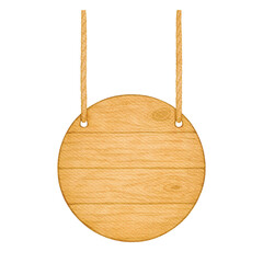 Blank Round Wooden Hanging Sign Watercolor