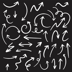 Arrow set featuring curved straight dotted and swirled arrows for creative design arrow vector