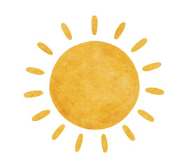 Sun Cartoon Watercolor Illustration