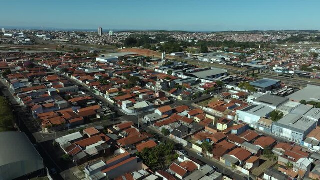 Aerial view of the city of Botucatu. Vila Real District. S&atilde;o Paulo State, Brazil. 08/09/2025 