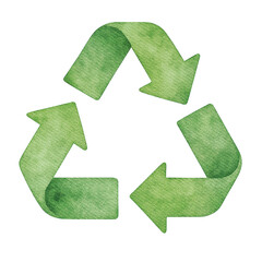 Watercolor Recycle Symbol
