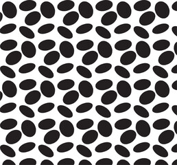 black and white background with ovals