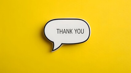 Speech bubble with text thank you