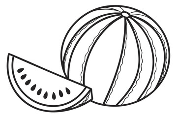 vector illustration of a watermelon on white background