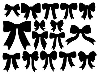 A black and white bow tie set is a festive fashion accessory for any celebration or holiday illustration